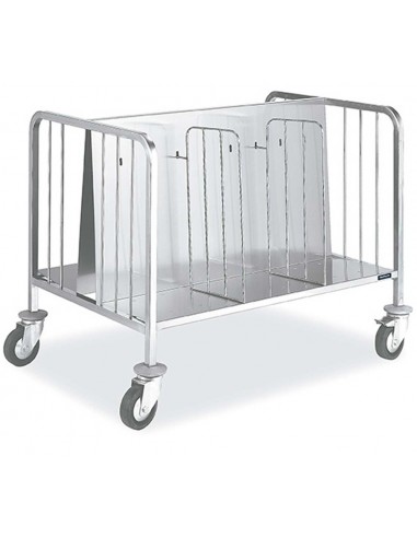 Carro doble de stock y transporte de platos de Distform