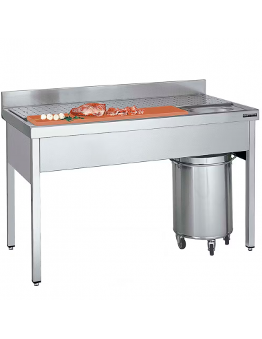 Mesa de preparación de carne y pescado de Distform