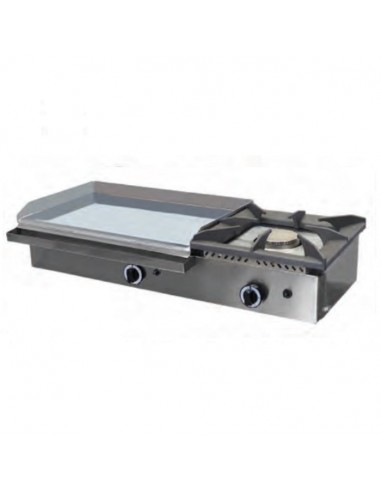 Plancha a gas con fogón PLG-1000/1 CD de Savemah